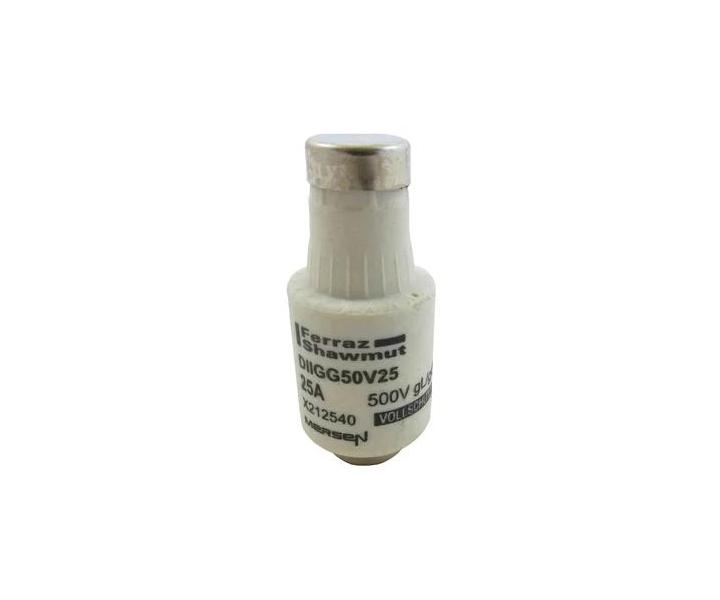Pojistkov vloka Mersen X212540, velikost DII, gG, 25A, 500V - lut