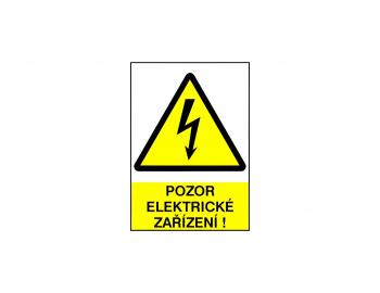Samolepka "pozor elektrick� za��zen�", 51x74 mm