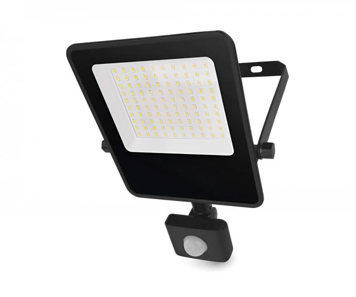 LED reflektor s pohybovm idlem Emos Visio ZS2943, IP54, 50 W, ern, neutrln bl