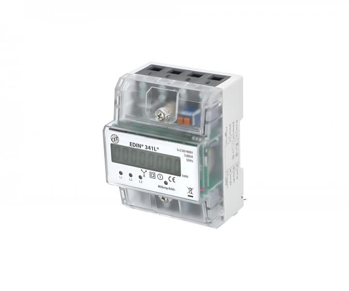 Elektromr Edin 341L LCD 1008830, 80 A, 4,5 modul, 1 tarif, 3-fzov, podrun