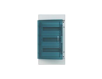 Rozvodnice nstn, 36 Modul (12x3), plastov prhledn dvka, kryt IP65, ada Mistral65, vetn svorek N+PE (21 + 21) ABB 1S