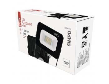LED reflektor SIMPO s pohybovm idlem, 10 W, ern, neutrln bl Emos ZS2313