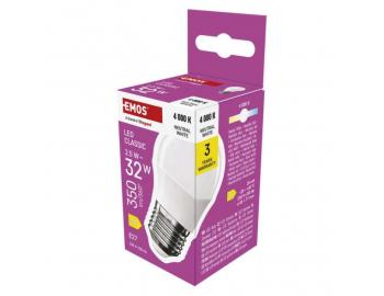 LED rovka Classic Mini Globe / E27 / 2,5 W (32 W) / 350 lm / neutrln bl Emos ZQ6D13