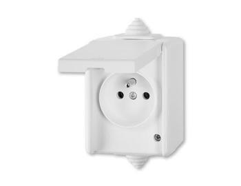 Zsuvka jednonsobn, pro prbnou mont, IP44 ABB Praktik 5518-2969 B - bl