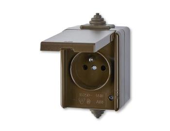 Zsuvka jednonsobn, pro prbnou mont, IP44 ABB Praktik 5518-2969 H - hnd
