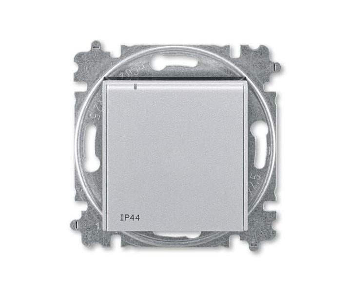 Zsuvka jednonsobn s ochrannm kolkem, s clonkami, s vkem (IP44) (typ 6619) ABB Levit 6619H-A06997 70 - titanov / kouov 