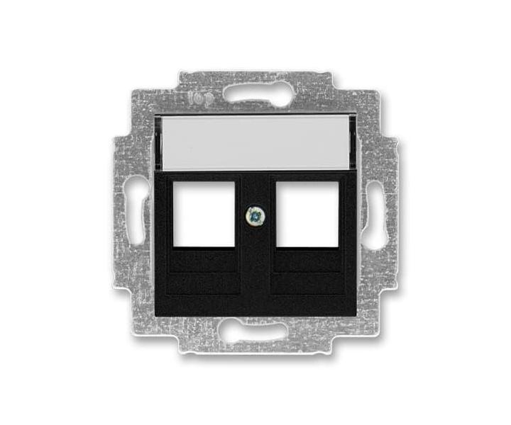 Kryt zsuvky komunikan pm (2x), s kovovm upevovacm tmenem ABB Levit 5014H-A01018 63 - onyx