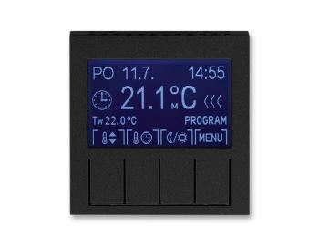 Termostat univerzln programovateln (ovldac jednotka) ABB Levit 3292H-A10301 63 - onyx/kouov ern