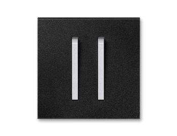 Kryt spnae jednoduch s dvma pkami ABB Neo 3559M-A00652 74 - onyx/titanov