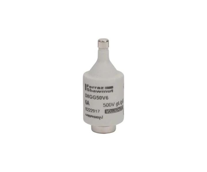Pojistkov vloka Mersen B222917, velikost DII gG, 6A, 500V - zelen