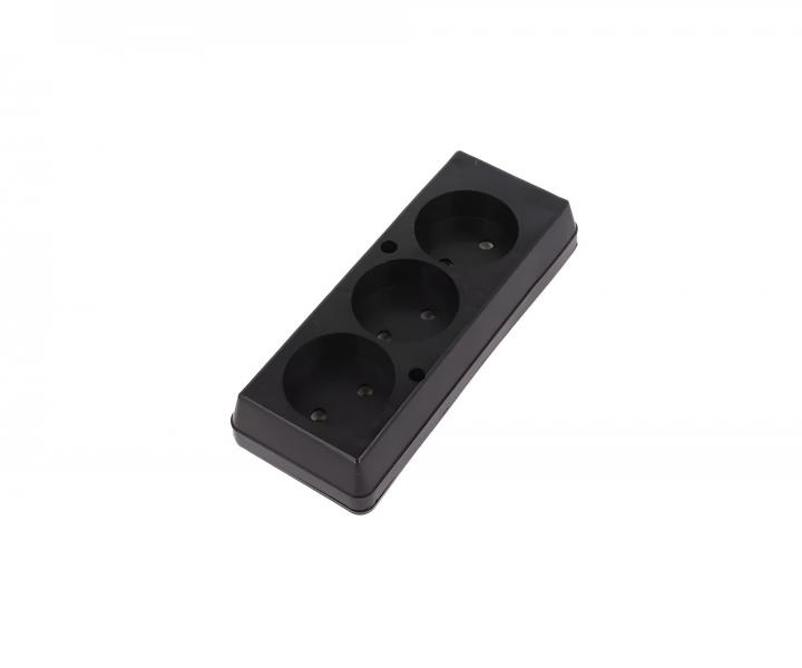 Trojnsobn zsuvka Jonex GN-370, IP20, 2P+Z, 16 A, 250 V, roubovac - ern