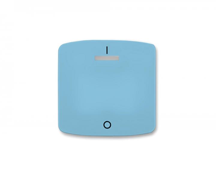 Kryt sp�na�e jednoduch� ABB Tango 3558A-A00933, s pr�zorem, s potiskem - sv�tle modr�