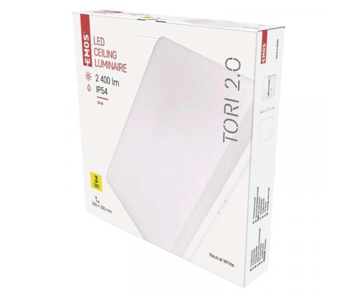LED pisazen svtidlo TORI, tvercov bl 24W neutr. b., IP54 Emos ZM4324