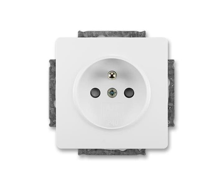 Zsuvka jednonsobn s ochrannm kolkem, s clonkami ABB Swing 5518G-A02359 B1 - jasn bl