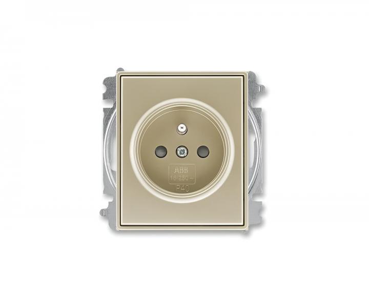 Z�suvka jednon�sobn� ABB Time 6619E-A06357 33, ochrann� kol�k, clonky - �ampa�sk�