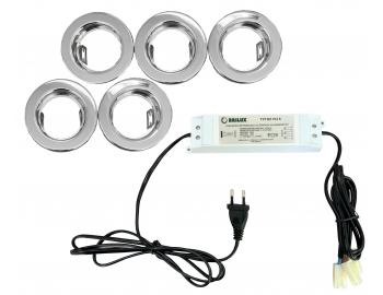Sada halogenovch lamp Brilux 4905-5, 20 W - chrom