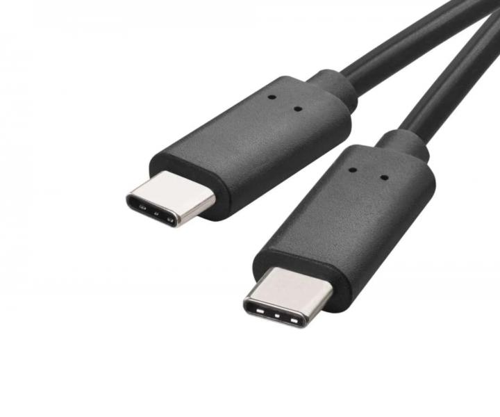 Nabjec a datov kabel USB-C 3.1 / USB-C 3.1 Emos SM7022BL, ern - 1 m