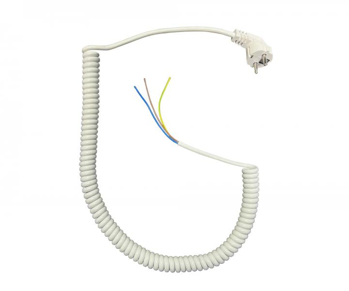 Flexo PVC kroucená šňůra 863157-3-101/5, 3Gx1,5, úhlová vidlice, bílá - 5 m