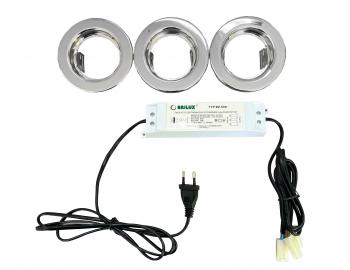 Sada halogenovch lamp Brilux 4905-3, 20 W - chrom