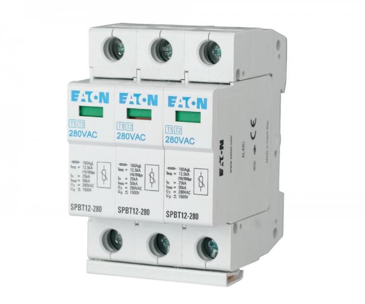Svodi pept tdy T1+T2 (B+C) Eaton 158330 SPBT12-280/3, 3P sada pro TN-C