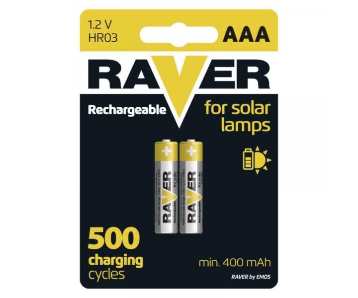 Nabjec baterie do solrnch lamp RAVER SOLAR AAA (HR03) 400 mAh - 1ks