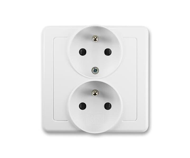 Zsuvka dvojnsobn polozaputn s ochrannmi kolky ABB Swing 5512G-C02249 B1 - jasn bl