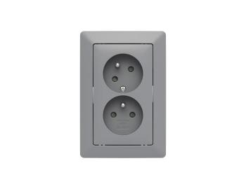 Zsuvka dvojnsobn, s clonkami, s natoenou dutinou ABB Zoni 5513T-C02357 141 - ed / bl
