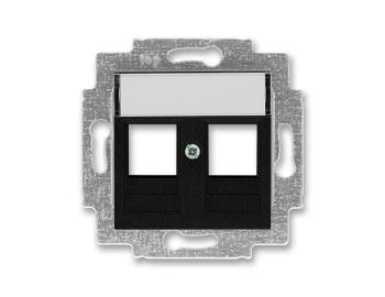 Kryt zsuvky komunikan pm (2x), s kovovm upevovacm tmenem ABB Levit 5014H-A01018 63 - onyx