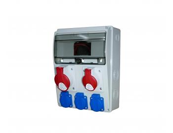 Stavebn penosn rozvad U.H.TED Beryl, IP44, 1x32A 5-pl, 1x16A 5-pl, 3x220V, 11 modul (1x11)