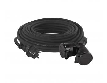 Venkovn prodluovac kabel Emos P0604, IP44, 2x zsuvka, 230 V, 1,5 mm2, guma, ern - 25 m