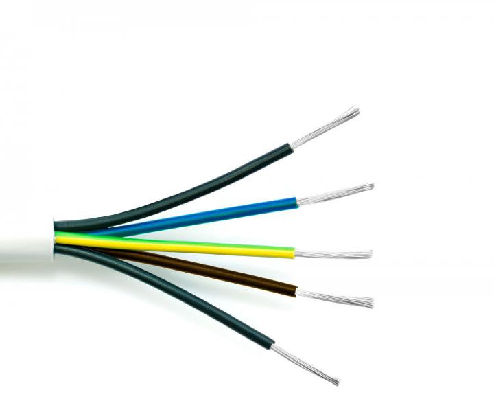 Kabel silikonov� CSSS V05SS-F 5x1,5, ProPS, b�l� - 1 m