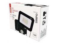 LED reflektor SIMPO s pohybovm idlem, 20 W, ern, neutrln bl Emos ZS2323