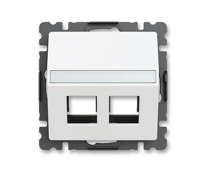 Kryt zsuvky komunikan pm (2x), s upevovacm tmenem ABB Zoni 5014T-A00418 240 - matn bl