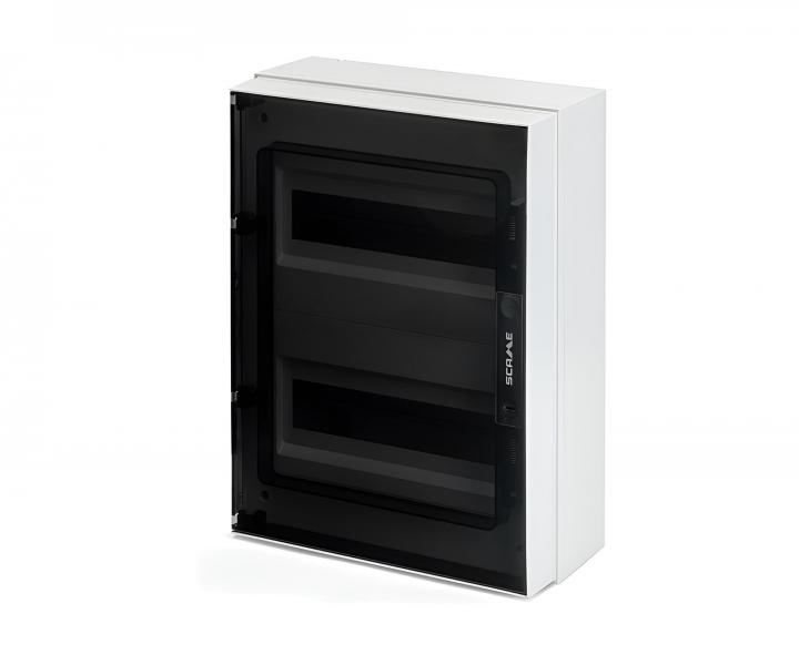 Rozvodnice na omtku Scame Ikona 679.2024.4, IP66, 24 modul (2x12), 317x420x140 mm
