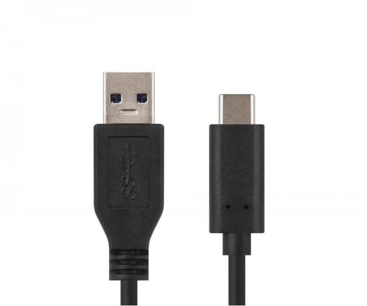 Rychlonabjec kabel USB-A 3.0 / USB-C 3.1 Emos SM7021BL, ern - 1 m