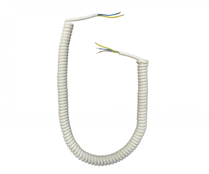 Flexo PVC kroucená šňůra H05VV-F310-N31B, 3x1, dutinky, bílá - 2,20 m