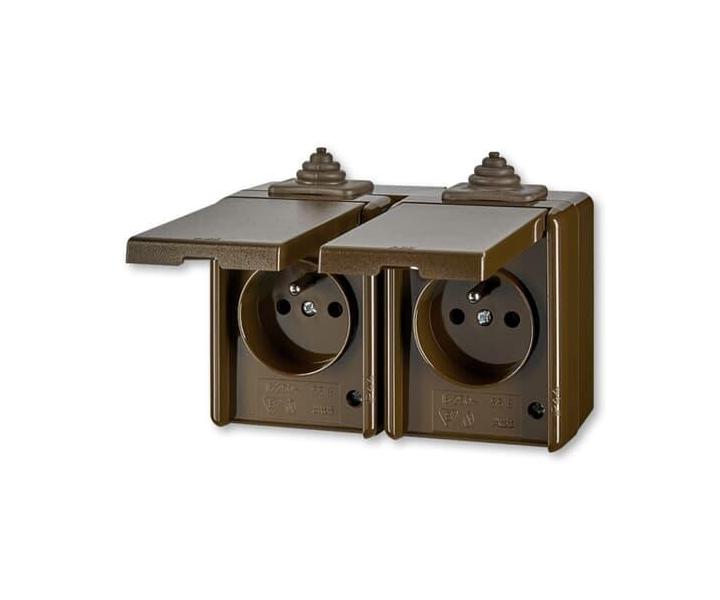 Zsuvka dvojnsobn pro prbnou mont, IP44 ABB Praktik 5518-2069 H - hnd