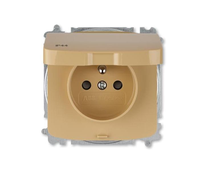 Zsuvka jednonsobn s clonkami, s vkem, IP44, bezroubov svorky ABB Tango 5519A-A02997 D - bov