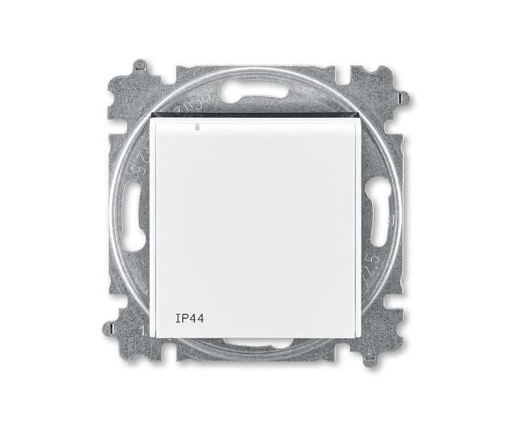 Zsuvka jednonsobn s ochrannm kolkem, s clonkami, s vkem (IP44) (typ 6619) ABB Levit 6619H-A06997 62 - bl / kouov ern