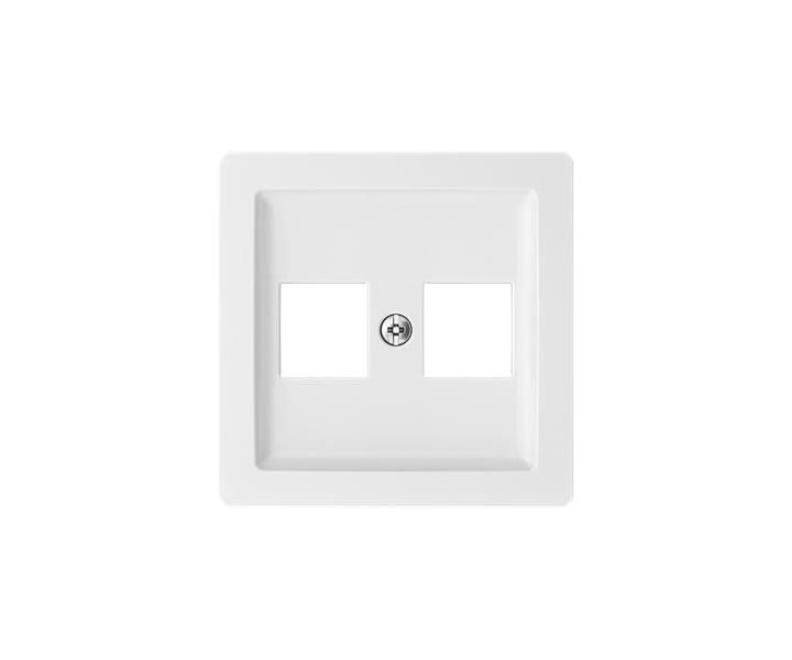 Kryt zsuvky komunikan pm (2x), s kovovm upevovacm tmenem ABB Swing 5014G-A02018 B1 - jasn bl