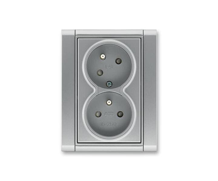 Zsuvka dvojnsobn chrnn s clonkami, bezroub. svorky ABB Time 5513F-C02357 36 - ocelov