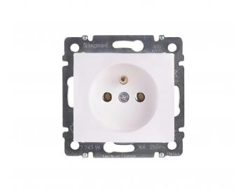 Z�suvka jednon�sobn� Legrand Valena, IP20, ochrann� kol�k - b�l�