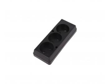 Trojnsobn zsuvka Jonex GN-370, IP20, 2P+Z, 16 A, 250 V, roubovac - ern