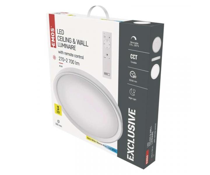 LED pisazen svtidlo ILVI, kruhov 45W, stmv. se zmnou CCT Emos ZM5169