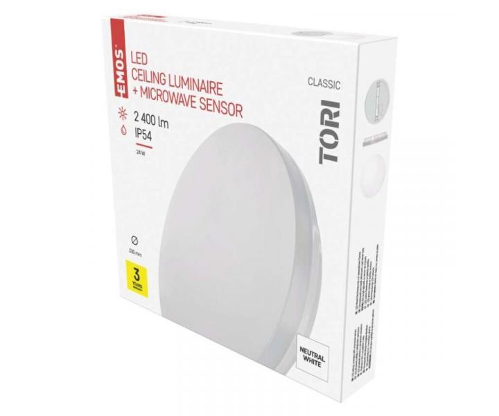 LED pisazen svtidlo TORI s pohyb. idl., kr. 24W n.b., IP54 Emos ZM4329