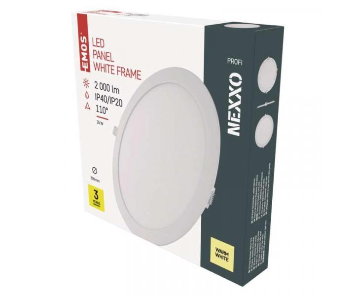 LED vestavn svtidlo NEXXO, kruhov, bl, 25W, tepl bl Emos ZD1154