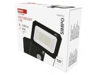 LED reflektor SIMPO s pohybovm idlem, 30 W, ern, neutrln bl Emos ZS2333