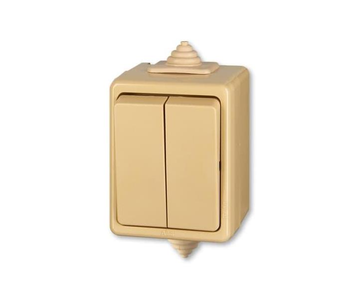 Pepna stdav dvojit, azen 6+6, IP44 ABB Praktik 3553-52929 D - bov