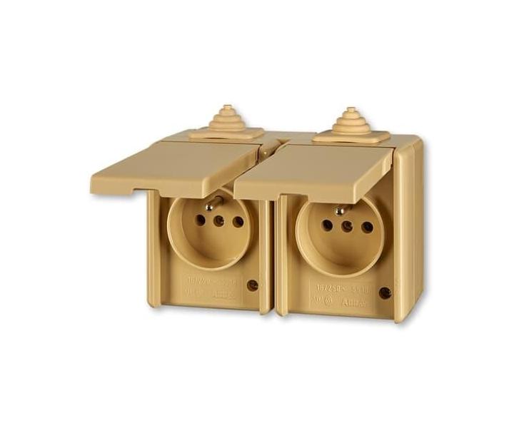 Zsuvka dvojnsobn pro prbnou mont, IP44 ABB Praktik 5518-2069 D - bov