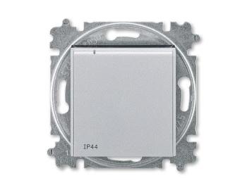 Zsuvka jednonsobn s ochrannm kolkem, s clonkami, s vkem (IP44) (typ 6619) ABB Levit 6619H-A06997 70 - titanov / kouov 